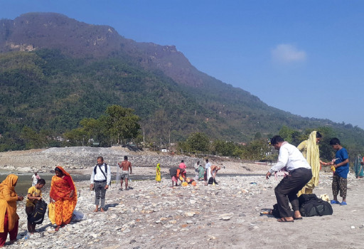व्यास पराशर क्षेत्रस्थित सेती र मादीनदीको संगमस्थल